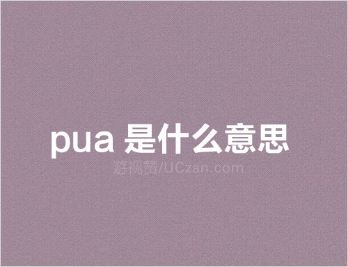 pua是什么意思