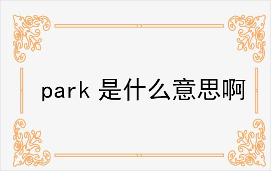 park是什么意思啊